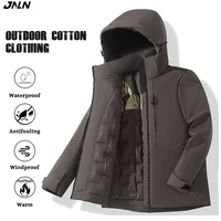 JNLN Chaquetas de lana impermeables Unisex cortavientos térmico a prueba de viento de invierno hombres mujeres senderismo Camping esquí escalada impermeable