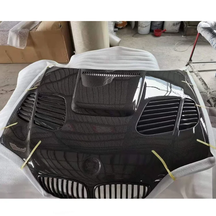 غطاء محرك M3 E46 من ألياف الكربون لسيارة BMW-3 Series E46 كوبيه GTR غطاء المحرك الأمامي من ألياف الكربون 1996-2004 #4