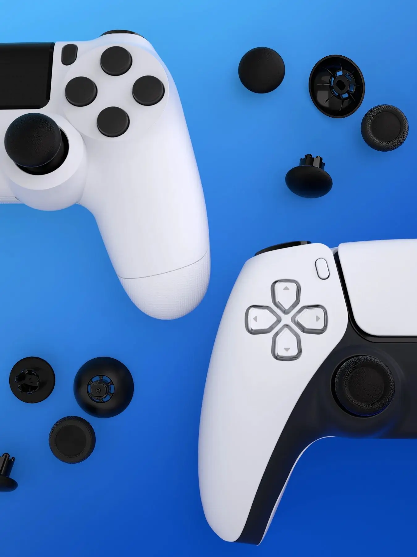 eXtremeRate Manettes universelles interchangeables pour PS5/EDGE/PS4, Joysticks analogiques interchangeables personnalisés - Noir