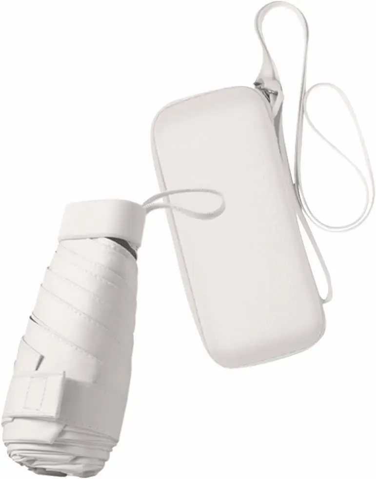 

Mini Travel Sun Umbrella for Purse With Case,Small Compact UV Umbrella Protection Sun,Lightweight Portable Parasol Windproof for