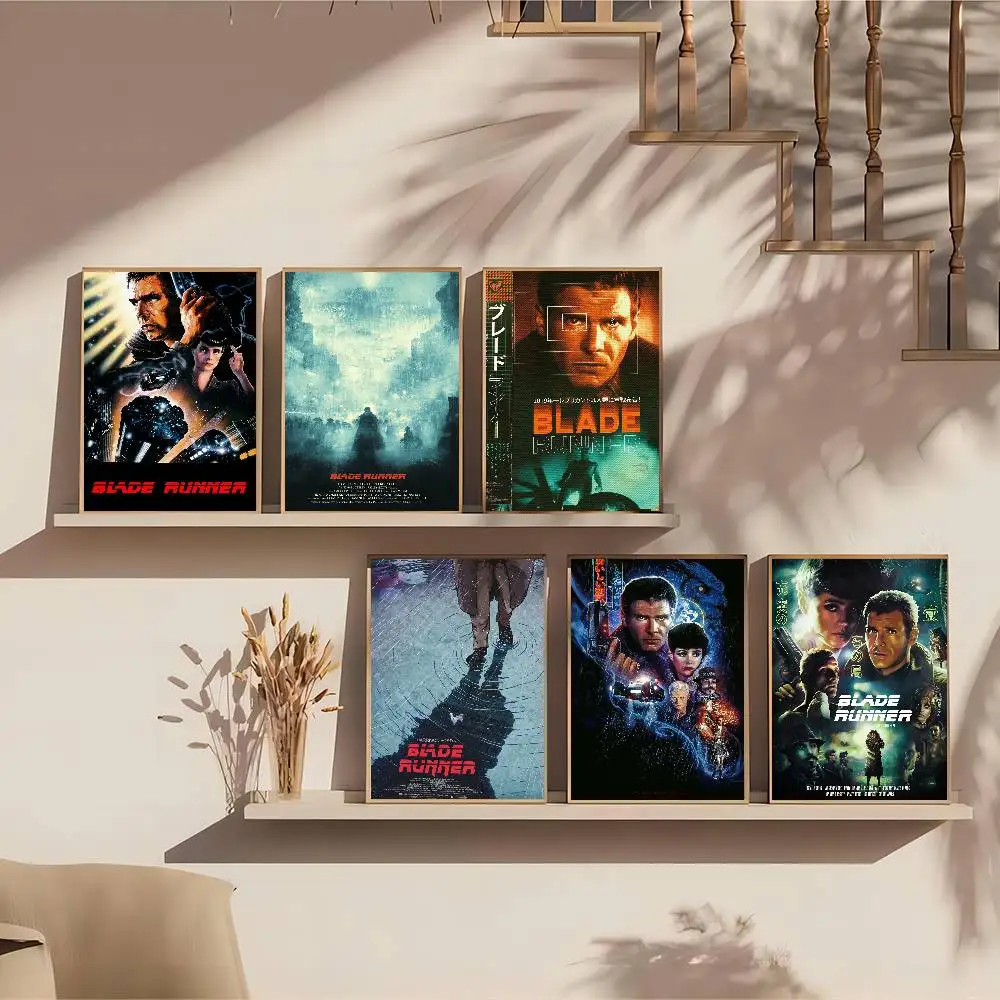 Retro Movie Blade Runner Classic Sci-fi Film DIY Sticky Poster Fancy Wall Sticker For Living Room Bar Decoration Wall Decor