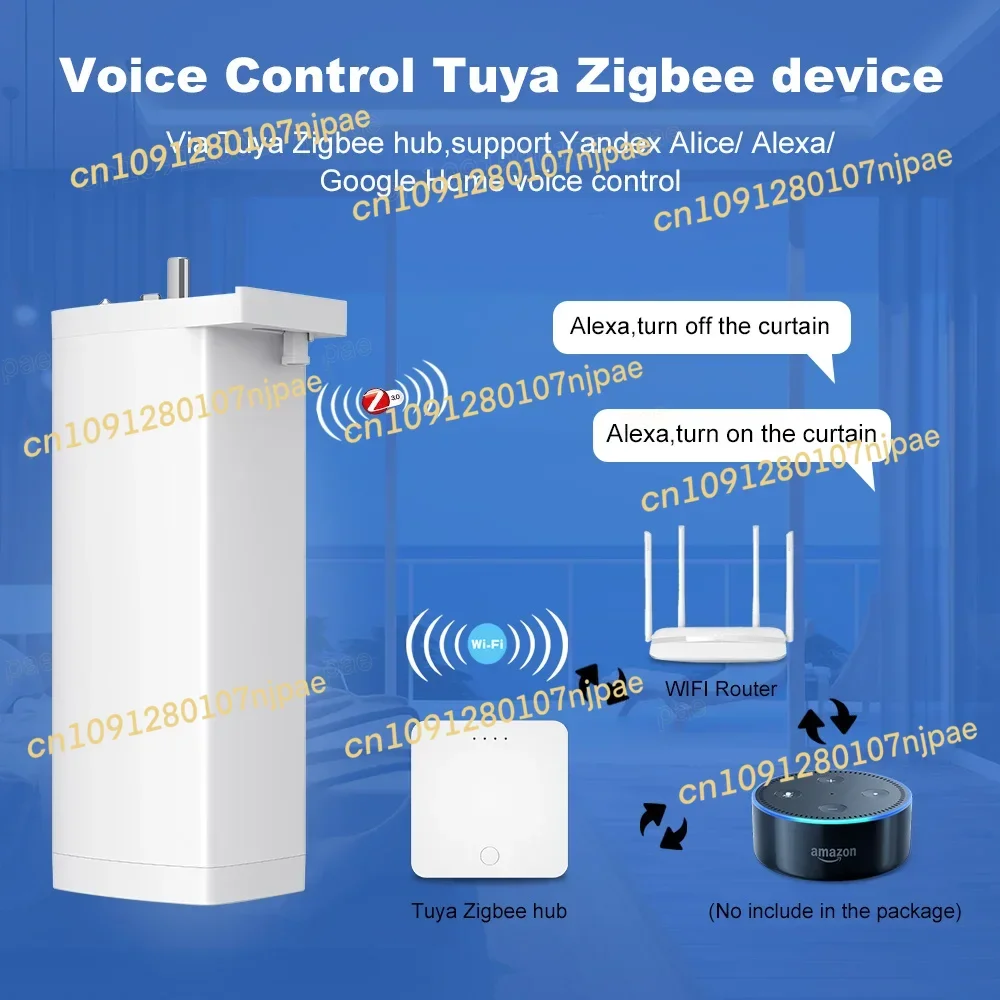 Электрический мотор для штор Tuya zigbee, мини-15 см, умная система управления жалюзи, Smart Life, совместимая с Alexa Google home Assistant