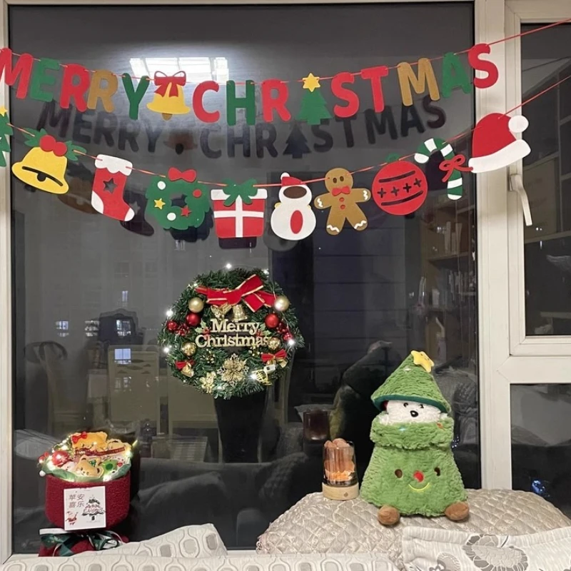 Puppy doll hiding in the Christmas tree soft plush toy Throw Pillow Home Decoration children birthday Christmas gifts