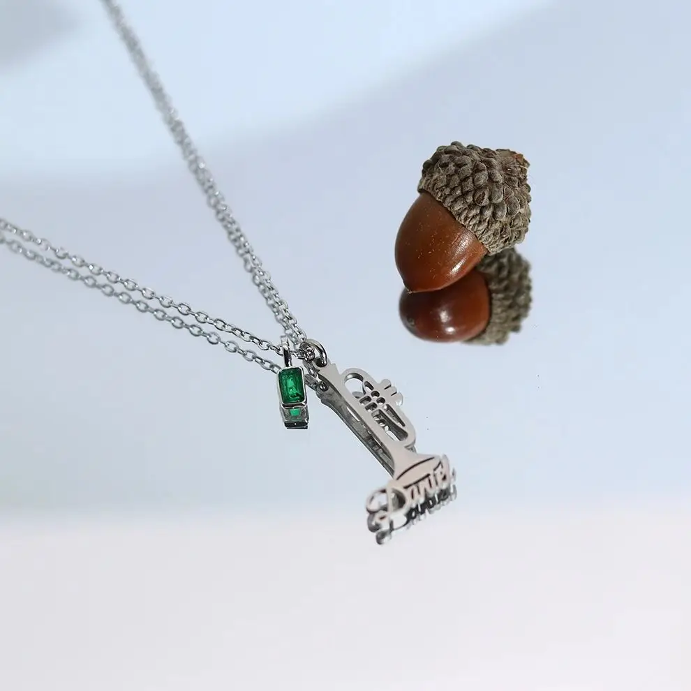 

Todorova Custom Name Trumpet Necklace Stainless Steel Gold & Silver Personalized Music Lover Jewelry For Men & Women