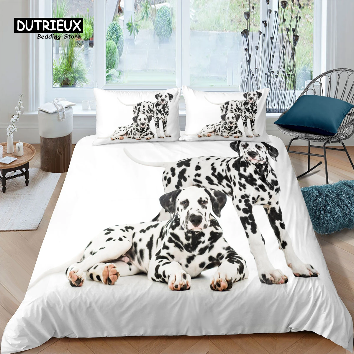 

Home Living Luxury 3D Dalmatian Bedding Set Duvet Cover Pillowcase Kids Bedding Set Queen and King EU/US/AU/UK Size