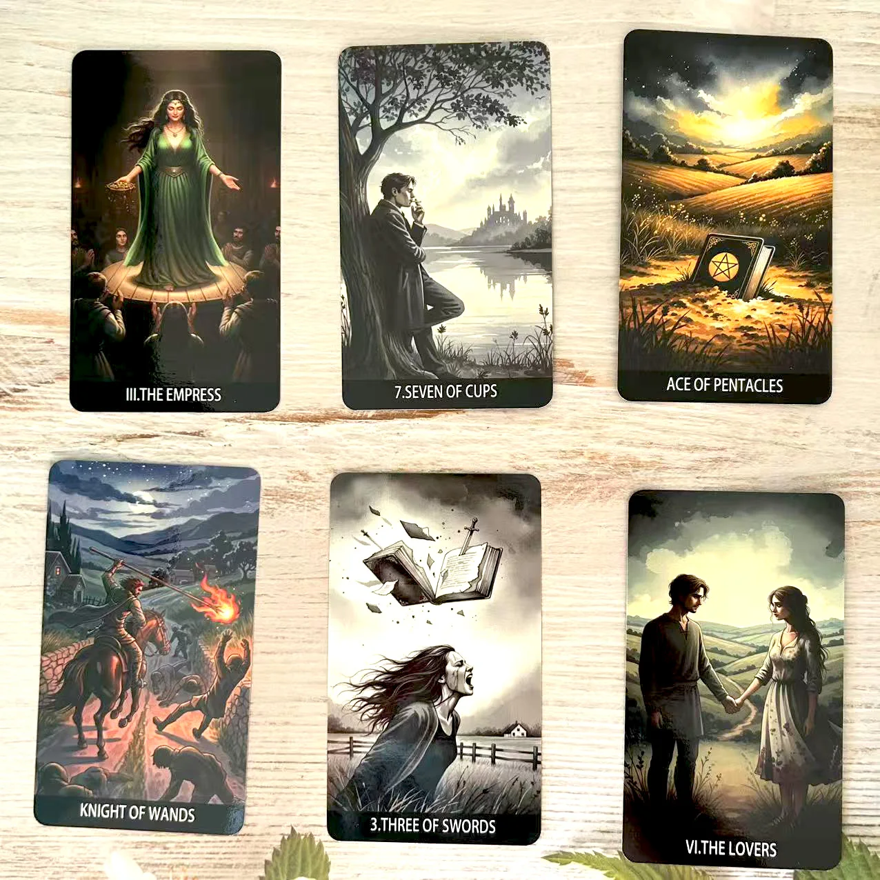 78 قطعة 70*120 مللي متر بطاقات التارو PDF دليل سلسلة داكنة قرية الطاقة الغامضة العرافة الرونية مجلس لعبة الرسوم التوضيحية الجديدة 2025