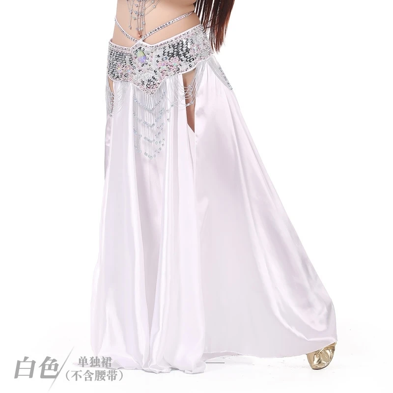 belly dance wear arabic egyptian costume outfit Gypsy Spanish Flamenco Oriental gypsy Satin Skirt (Without Belt) woman Dancewear