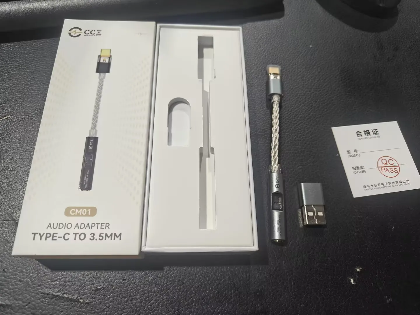CCZ CM01 Audio-Adapter Typ C auf 3,5 mm 8-adriges, einkristallines, versilbertes Kupferkabel mit 32-Bit CX31993+MAX97220 DAC-Chip – Detail 28