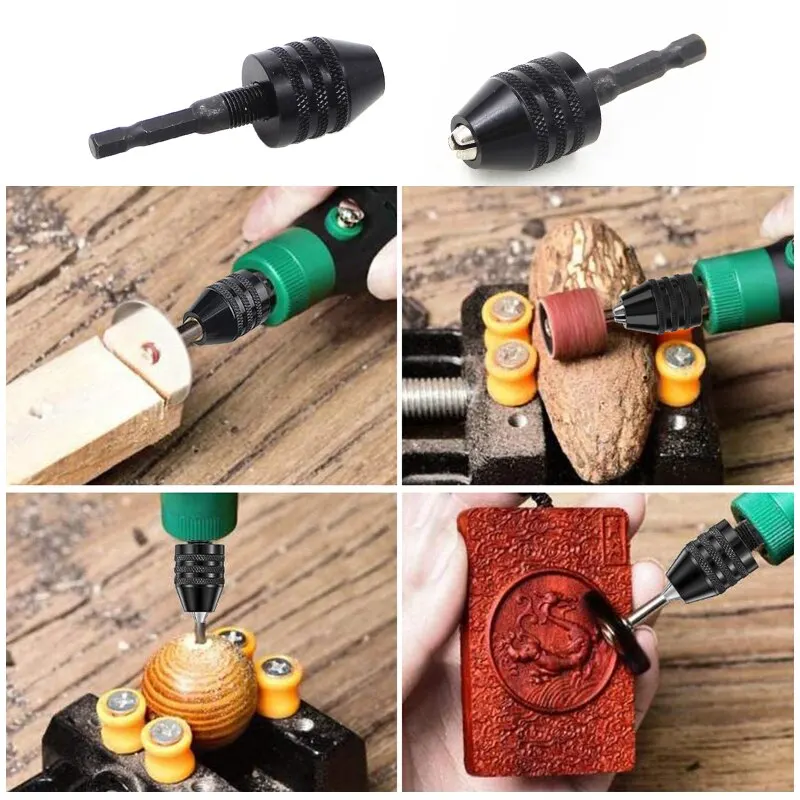 Quick Change Hexagonal Shank Drill Chuck Three Jaw Self Centering Chuck Drill Electric Mill Clamping Tool