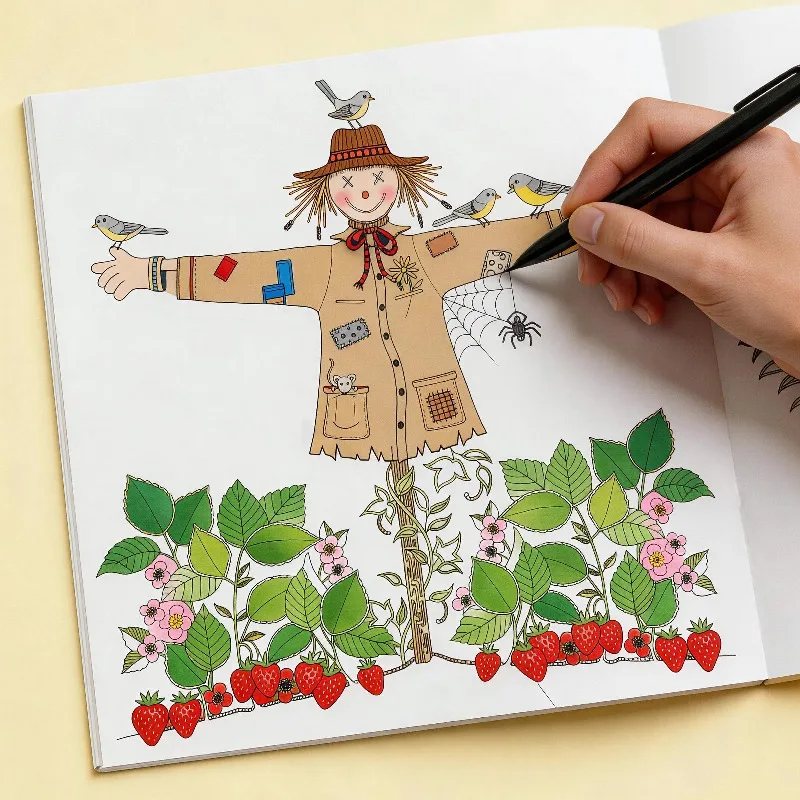A Forest Style Flower and Leaf Healing Coloring Picture Book, Immersive Decompression Picture Book, 24 Different Patterns