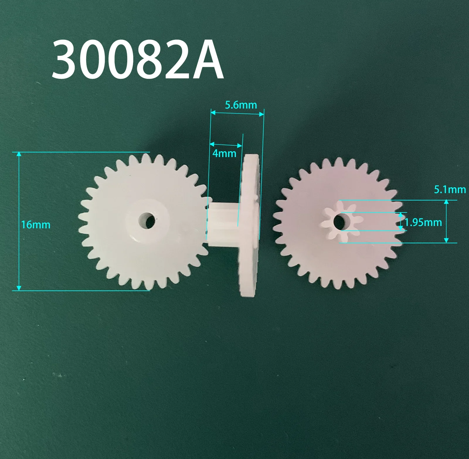 30082A 0.5M Gears Diameter 16mm Plastic Gear Double Cone 30 Tooth/ 8 Tooth Tight 2mm Shaft Hole Gear Wheels