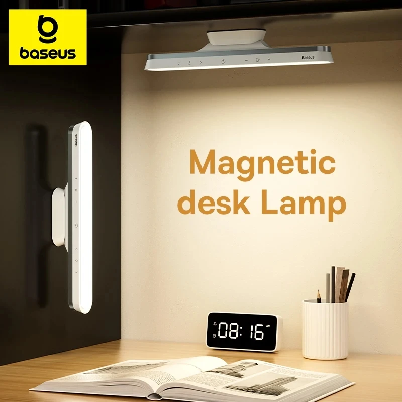 Baseus Desk Lamp Magnetic Hanging Light LED Table Lamp Rechargeable Stepless Dimming Cabinet Night Light Closet Wardrobe Lamp