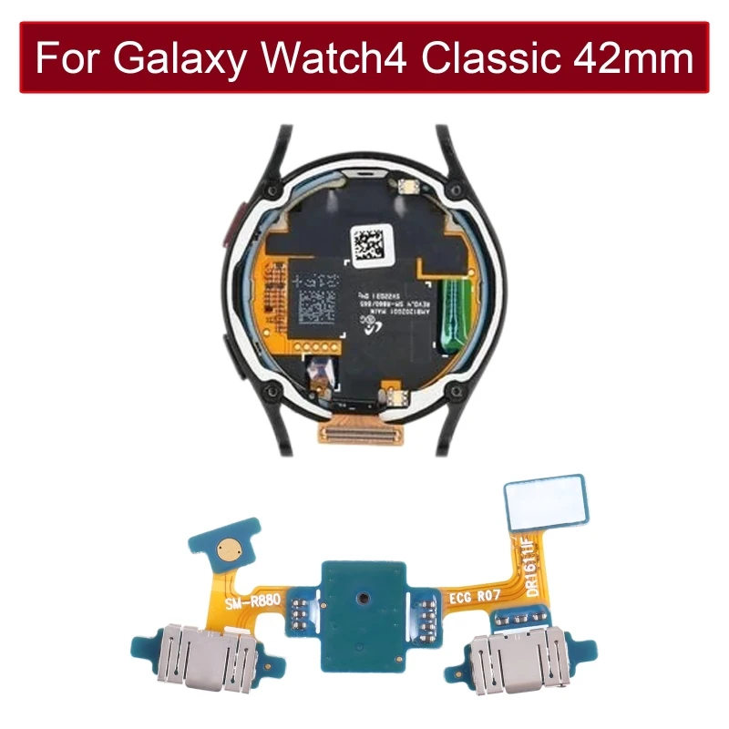 Remplacement Alimentation + Retour + Microphone Câble Flexible Pour Samsung Galaxy Watch4 Classique 42mm SM-R880 SM-R885