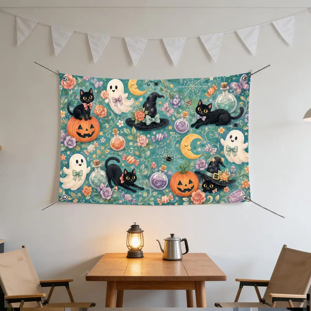 Sweet Halloween Magic Garden Series Flags Specialized for indoor and outdoor home decorations, outdoor camping, and bar parties
