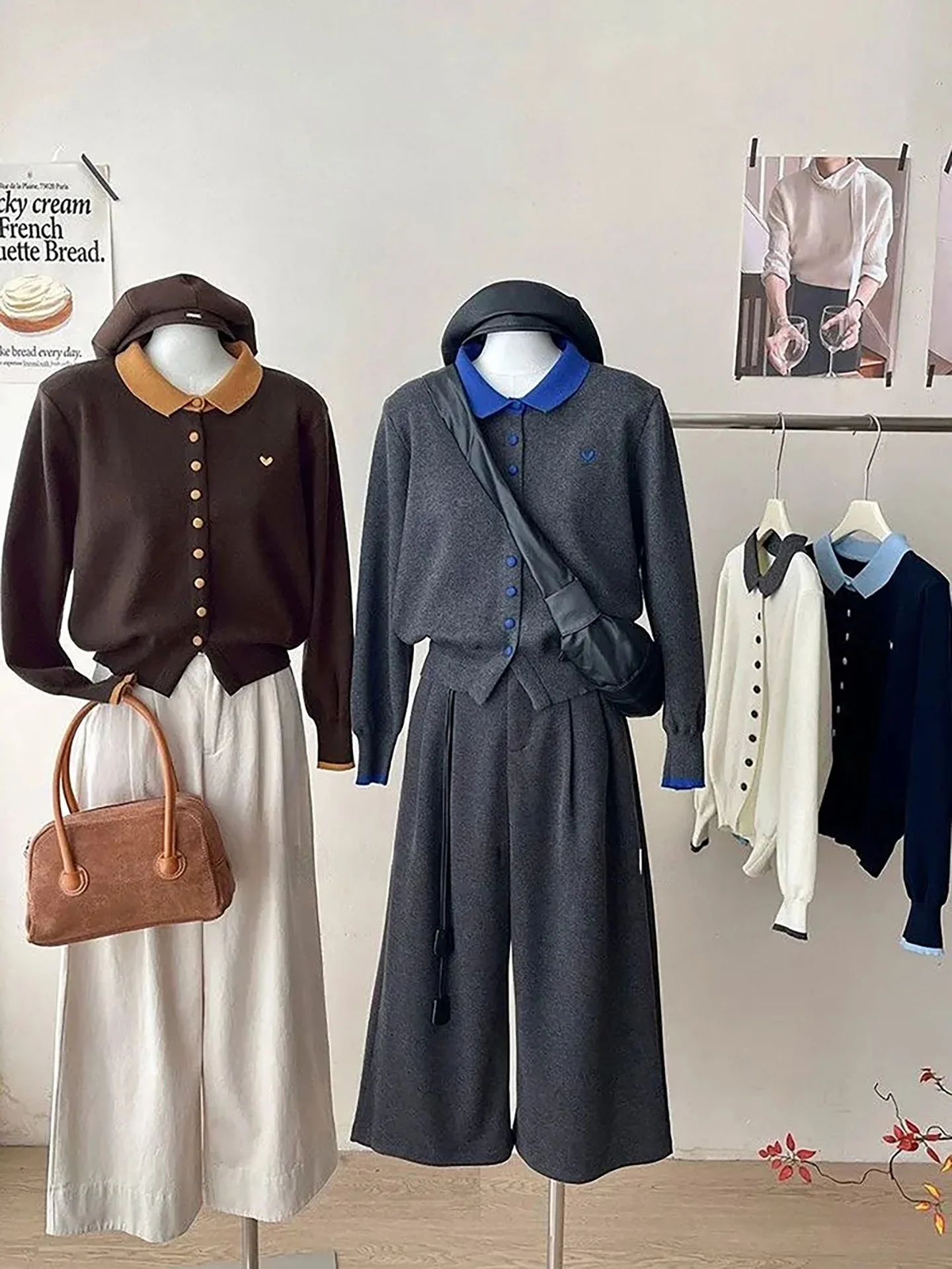 เสื้อสเวตเตอร์ถักไหมพรมผู้หญิง ปักลายหัวใจ นุ่ม สบาย เหมาะสำหรับใส่ไปทำงาน สไตล์สปริง ใหม่ล่าสุด ลายปะติดสีสันสดใส สไตล์นักศึกษา เสื้อถัก