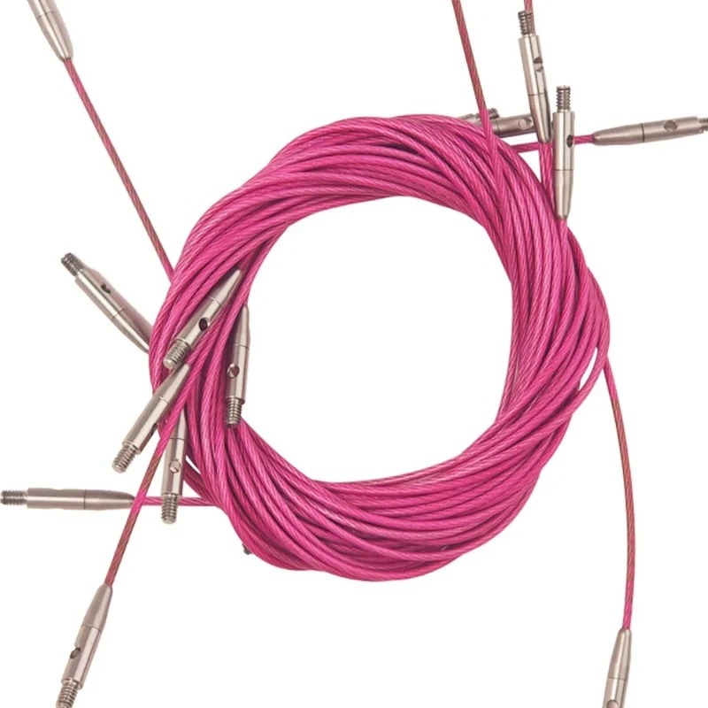 Aiguilles à crocheter interchangeables de 20 à 150 cm, accessoires pour aiguilles à tricoter circulaires, outils rotatifs détachables avec cordon