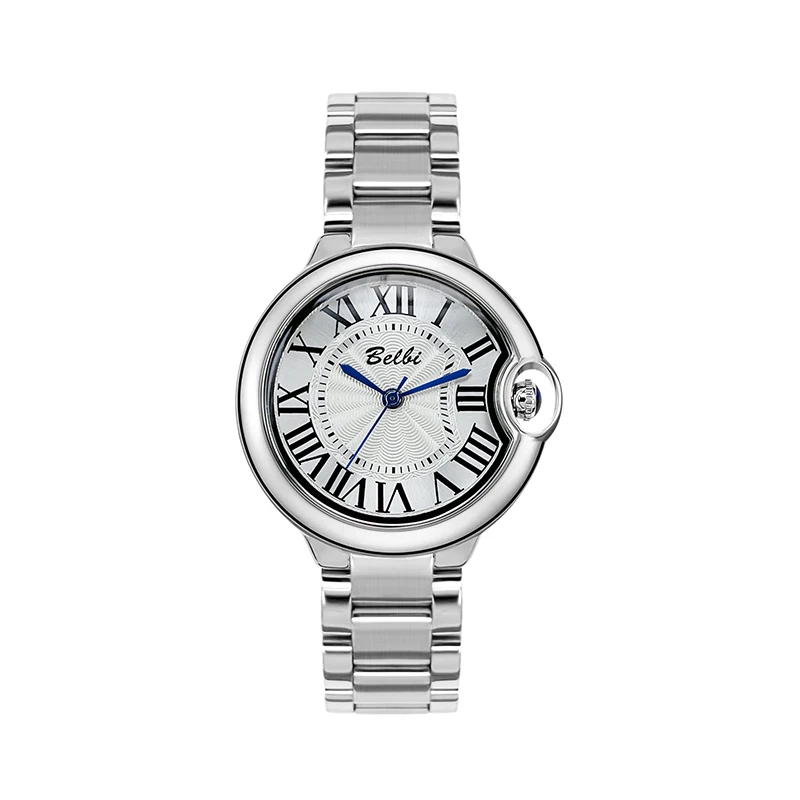 Women's Stainless Steel Quartz Watch, Daytime Waterproof Bracelet, Roman Numerals, Festival Gift with Beautiful Gift Box
