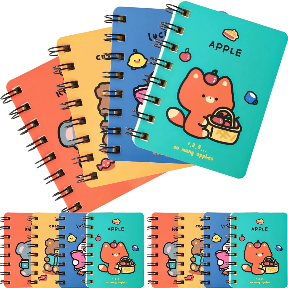 

12 Pcs Portable Notebook Pocket Size Notepad Memo Pads Paper Small Child Spiral Notebooks