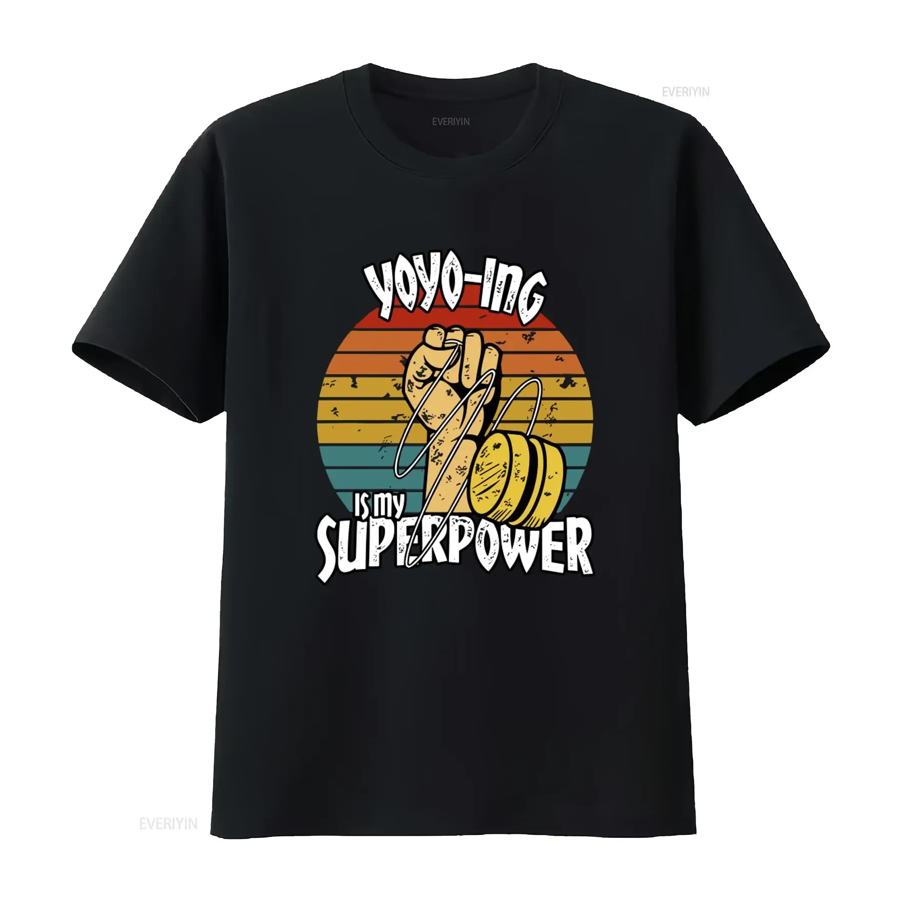 Yoyo ing Is My Superpower Retro Vintage T Shirt Colorful Design for Enthusiasts Size S 5XL vintage Washed fashion Comfortable