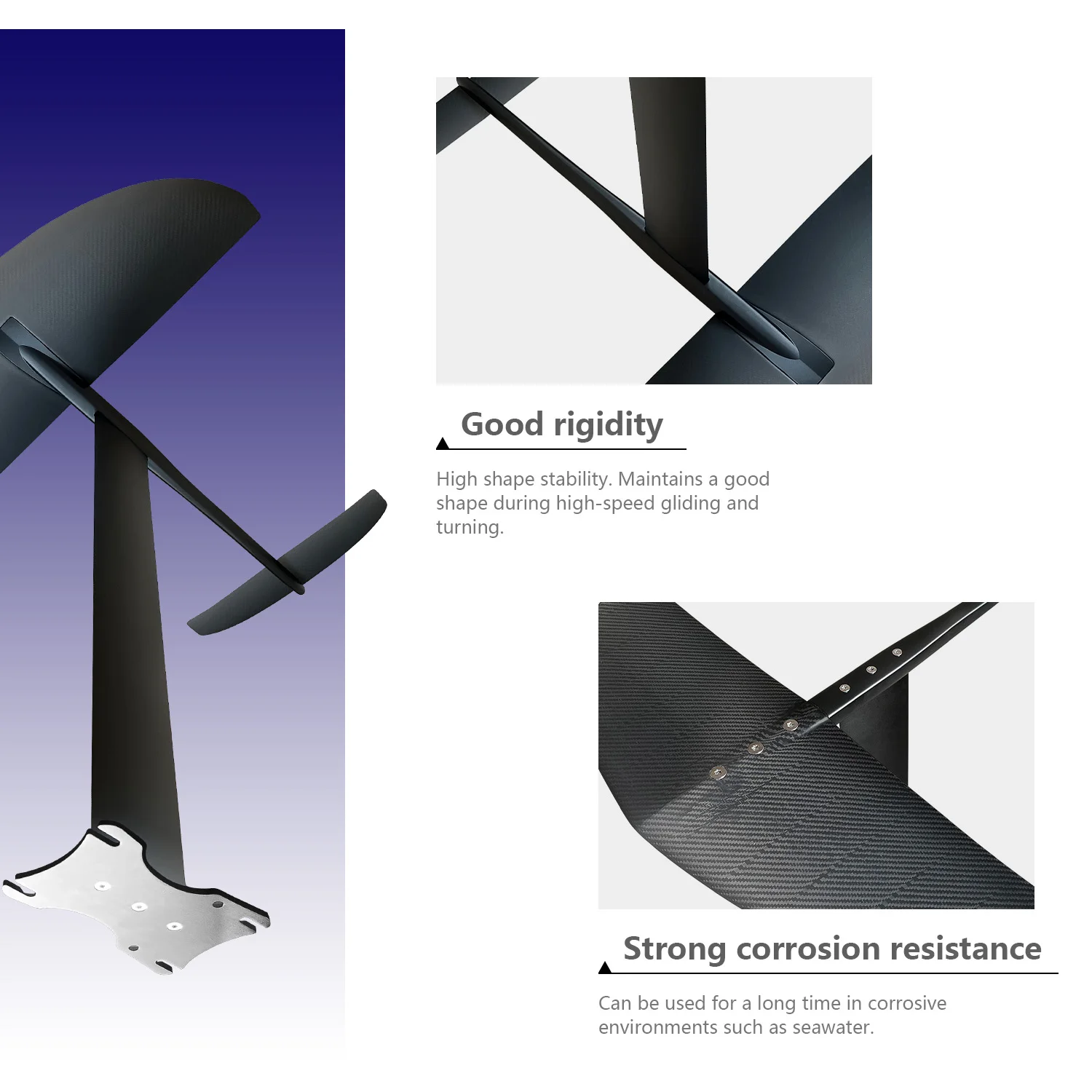 تصميم جديد للرياضات المائية لركوب الأمواج GY03 1153sqcm لوح من رقائق الكربون المائية Wingfoil Kitesurfing الطائرات الورقية احباط الرياضات المائية