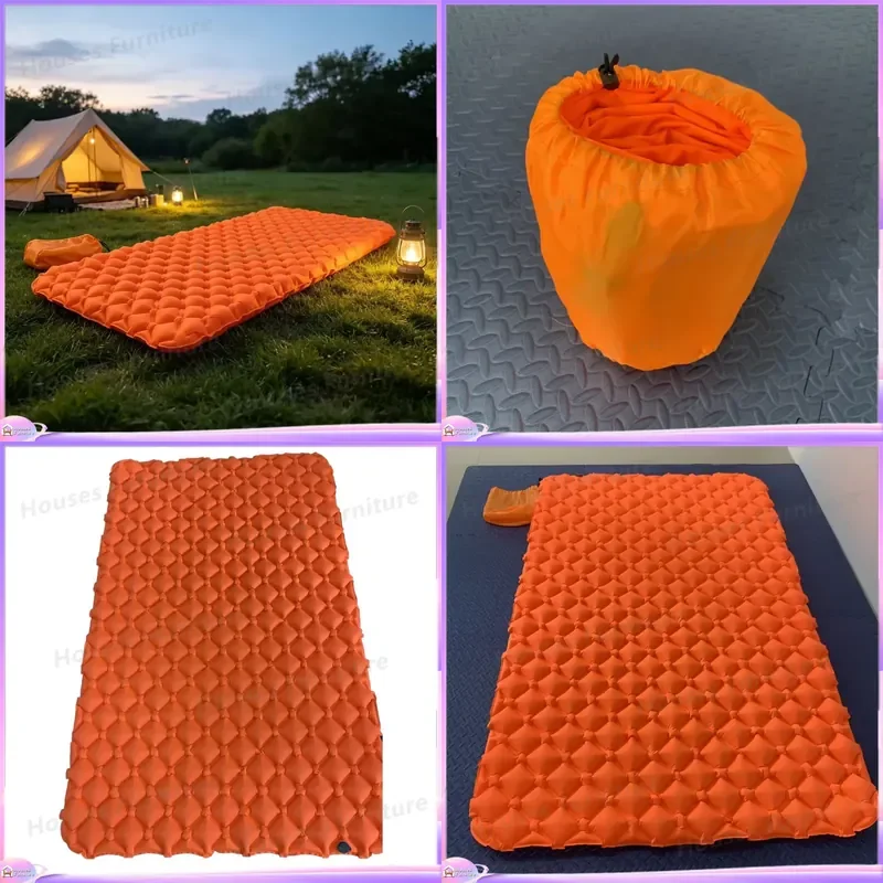 Portable Inflatable Mattress TPU Waterproof Moisture Proof Non Slip Camping Tent Beach Picnic Outdoor Sleeping Pad Air Bed