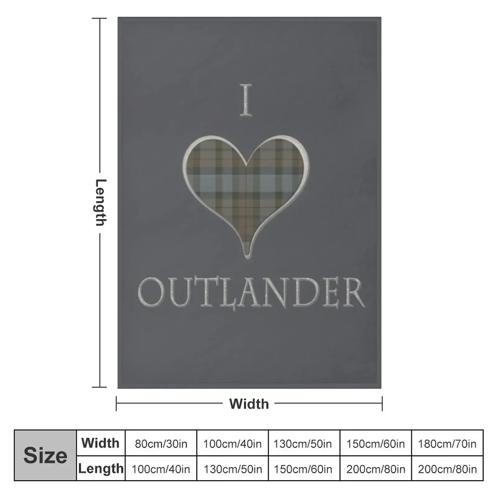 I LOVE OUTLANDER Throw Blanket Tourist Nap Luxury Blankets