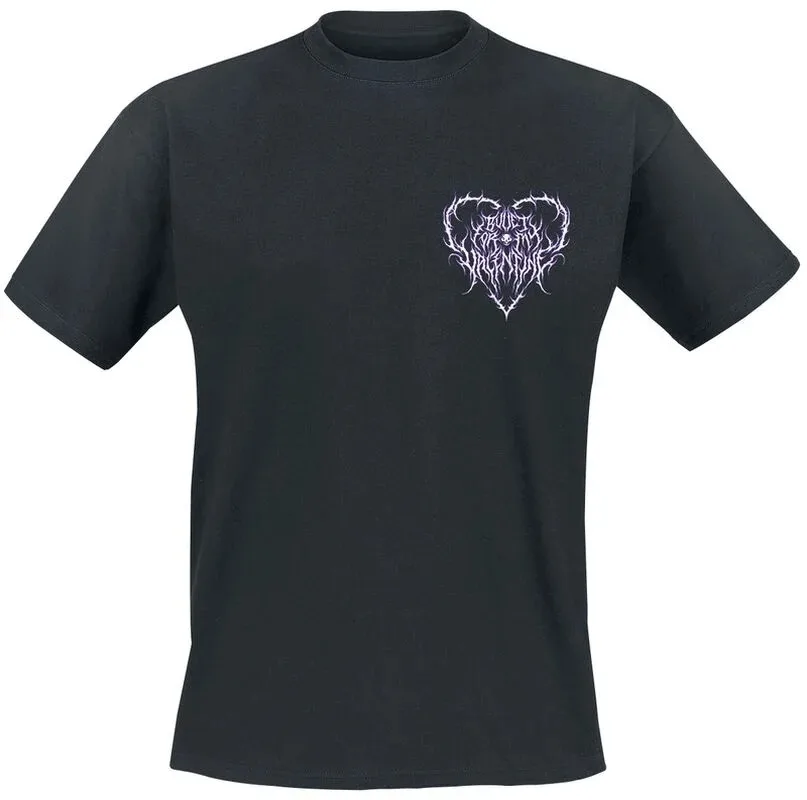 T-shirt Bullet for My Valentine Brutal Heart, T-shirt Metalcore avec impression de logo dégradé double face, Merchandise pour fans du groupe