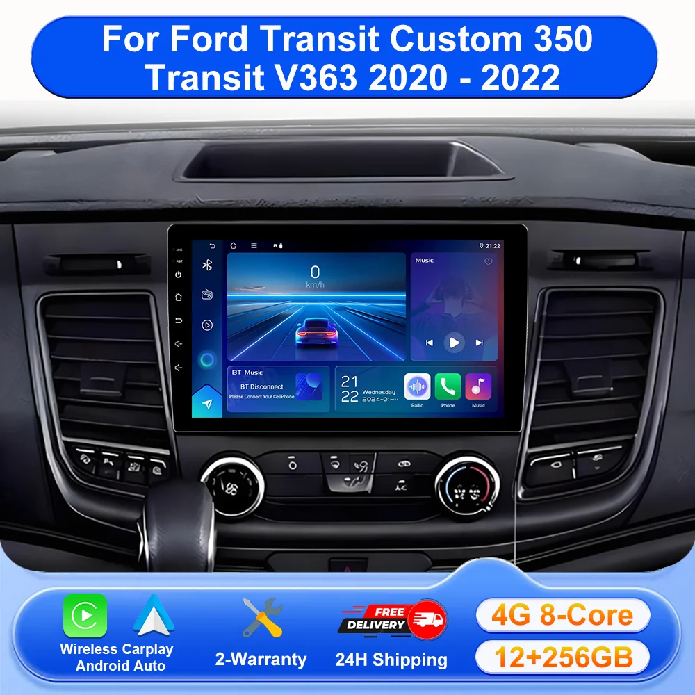 

Auto Radio Android For Ford Transit Custom 350 Transit V363 2020-2022 Multimedia Video Player Navigation GPS NO 2 Din Head Unit