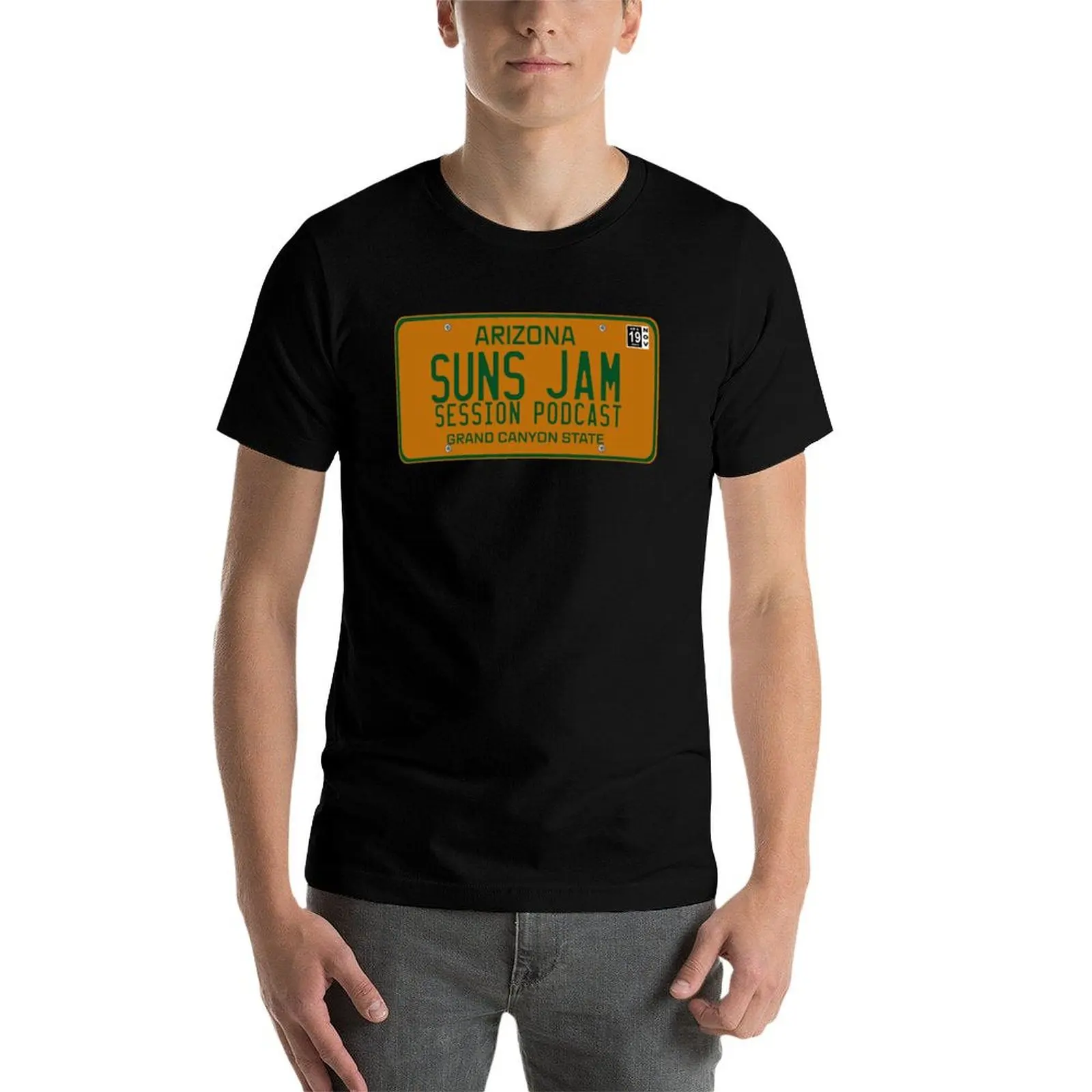 Suns JAM AZ لوحة ترخيص: 1976 تي شيرت تي شيرت للرجل القطن الناعم القطن تي شيرت رجل تي شيرت