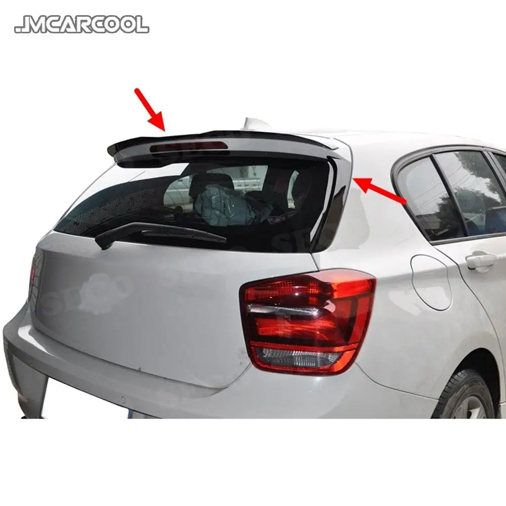 سبويلر خلفي أسود لامع ABS لسيارة BMW 1 Series F20 F21 116i 120i 118i M135i سبويلر 2012-2018 أجنحة جانبية للنافذة