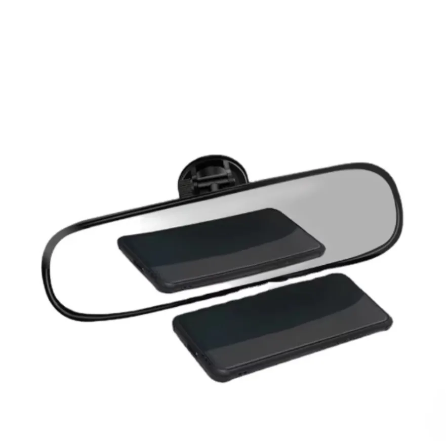 Car Retrofitted With Suction Cup Type Indoor Rearview Mirror Large Field Of View Interior Mirror Coach Blind Spot Mirror 1SET