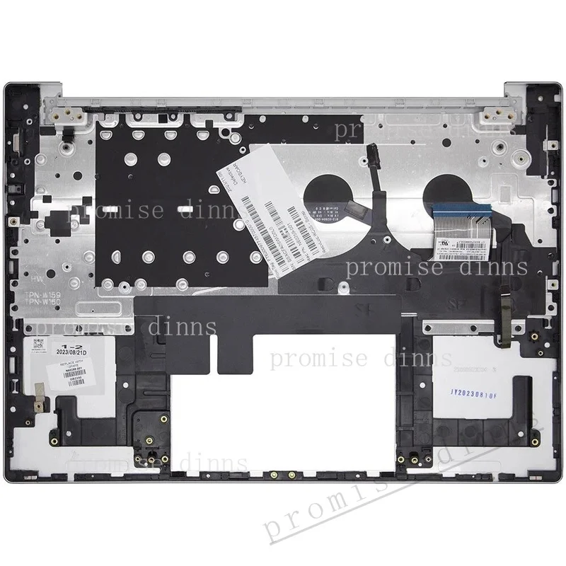M SILVER/blue  New For HP Pavilion Plus 14-EW 14-EY TPN-W160 Palmrest keyboard with backlit 4600TB090011 W159