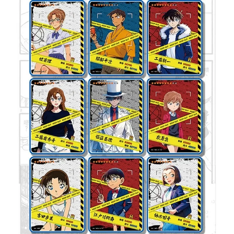 New Famous Detective Conan Card Rare Multicolor Hot Stamping PTR Black Flash SSR Card Anime Collection Card kids Toy Gift