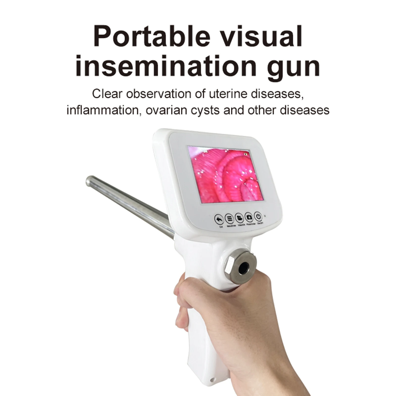 Cow Visual Endoscope Sperm AI Gun Artificial Insemination Pig Sheep Device Veterinary Breeding Cow Livestock Tool Farm Cattle