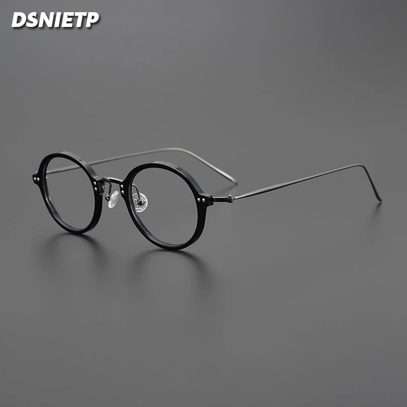 Vintage Titanium Reading Glasses Men Anti Blue Light Prescription Small Face Glasses Women Photochromic Hyperopia Myopia Eyewear