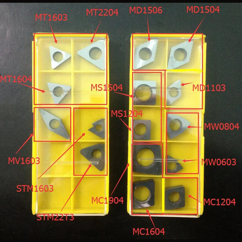 10 Uds. Asiento de cuña de carburo MC / MW /MT/ STM / MV accesorios de almohadilla de inserción de aleación para portaherramientas de torneado torno CNC