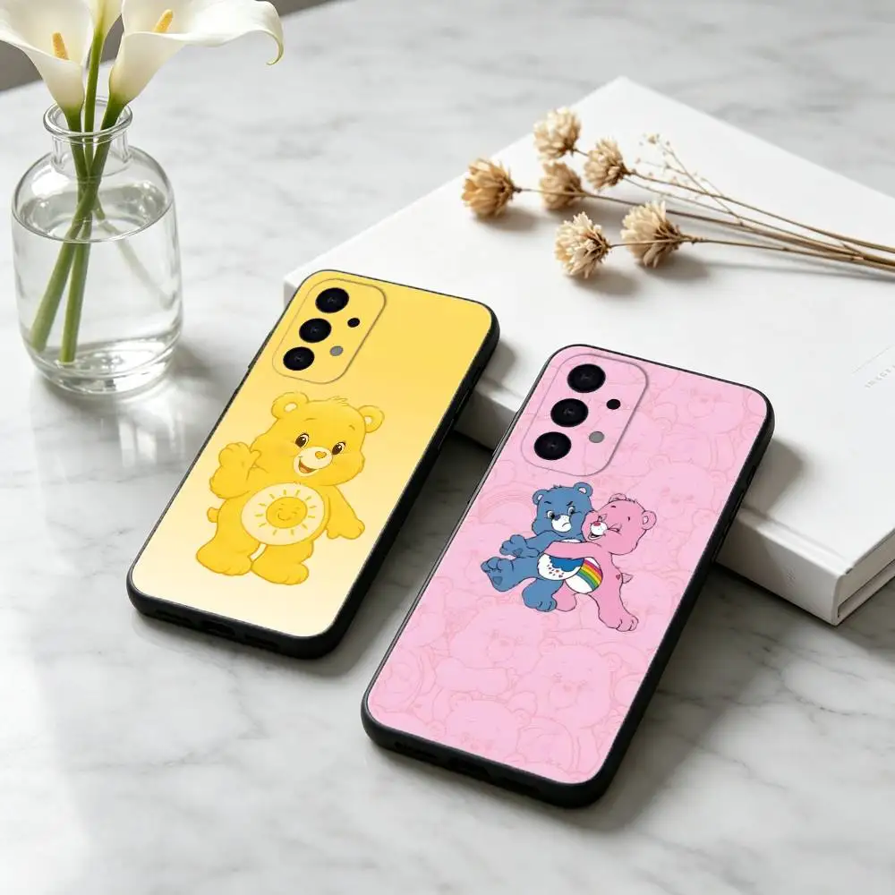 Cartoon Cute C-Care B-Bears Phone Case For Samsung S25,S24,S21,S22,S23,S30,Ultra,S20,Plus,Fe,Lite Black Shell