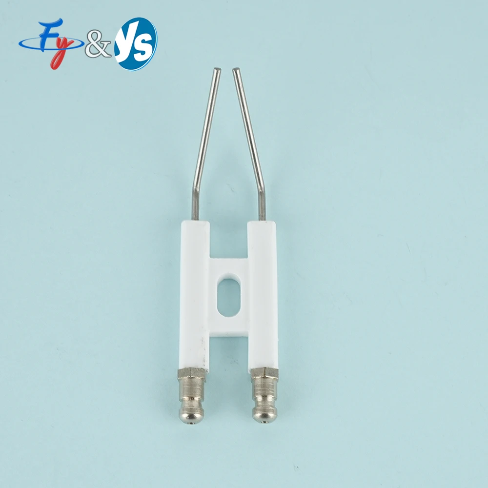Universal H Type Ignition Electrodes For Oil Burner BT10 Ceramic Electrode Ignition Double Pin Siamese Ignition Pin Three Holes