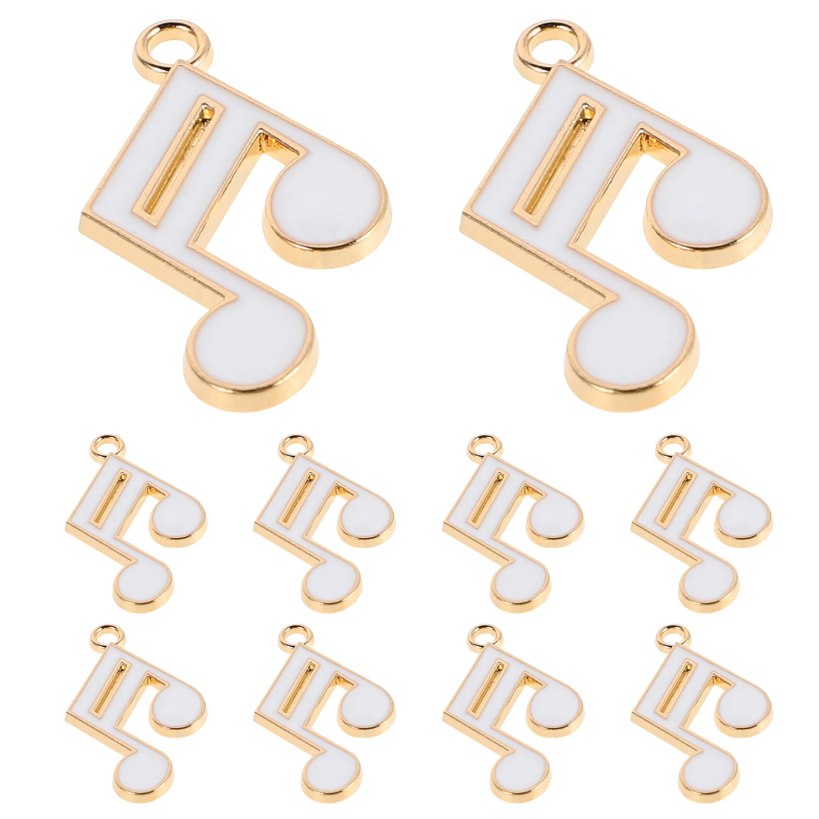 

10 Pcs Musical Note Pendant Diy Jewelry Charms Accessories Zinc Alloy Metal Findings
