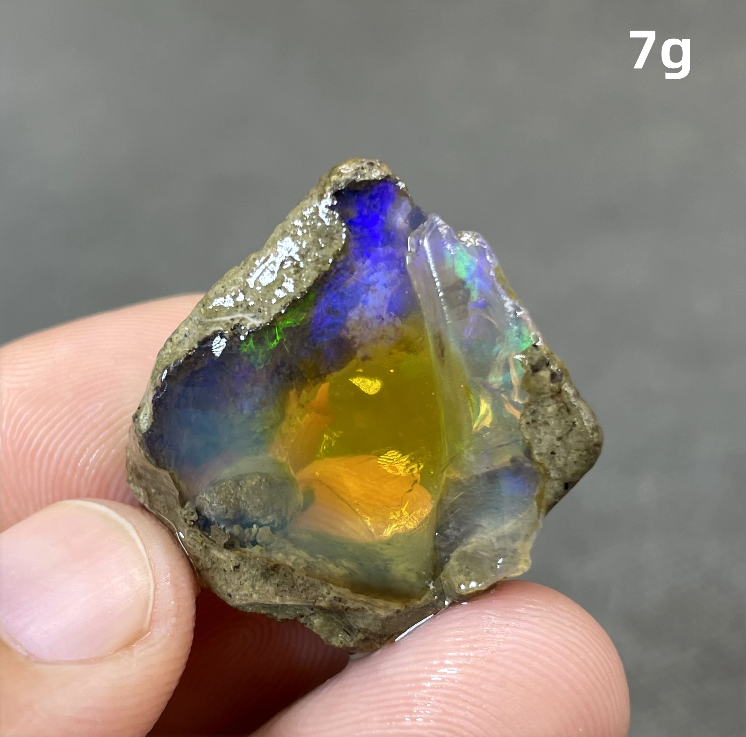 

BEST COLOR! 7g natural rare color Ethiopia water Opal gem mineral specimen stones and crystals healing crystals quartz