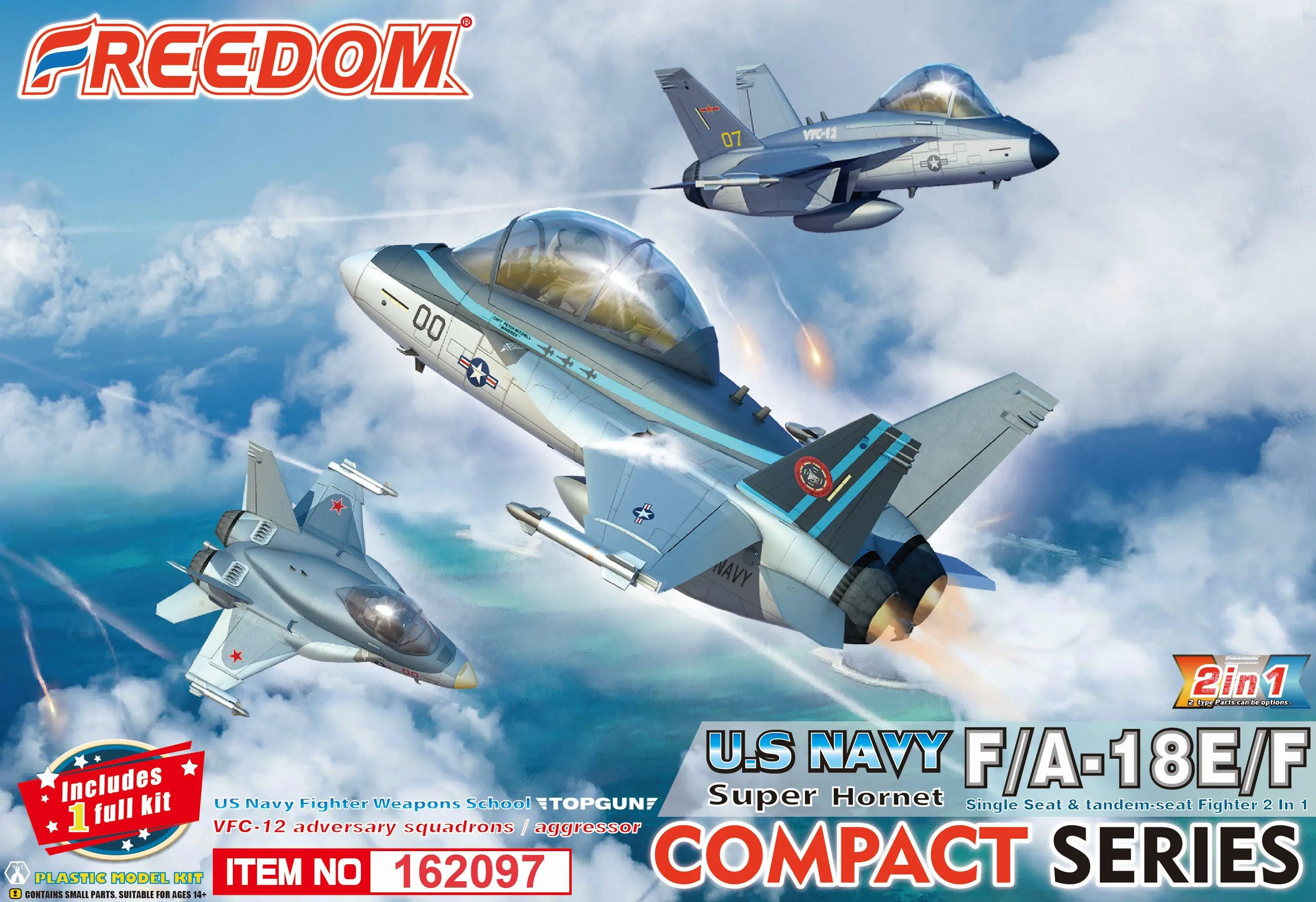 Freedom 162097 U.S NAVY Fighter Weapons School VFC-12 Adverary Squadrons /Aggressor Choose one of E and F Types to Make