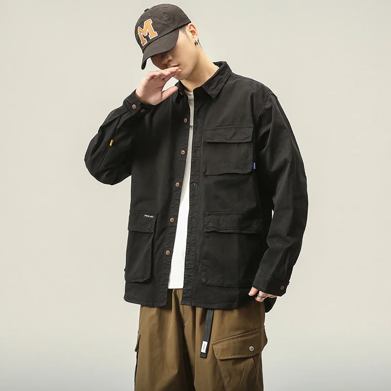 قميص فضفاض، معطف بتصميم جديد للربيع والخريف، قميص شبابي متعدد الاستخدامات وعصري عالي الجودة، ملابس رجالية #2