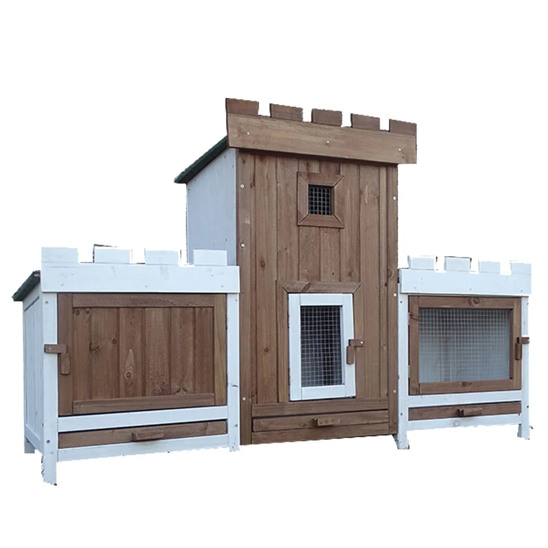 

New Wooden Outdoor Double Layer Rabbit Hutch Cage