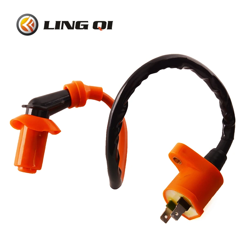 LINGQI RACING Accessories Ignition Coil, Spark Plug Suitable For ATV, Pedal Motorcycle.125-150cc GY6 Motorcycle Ignition Coil