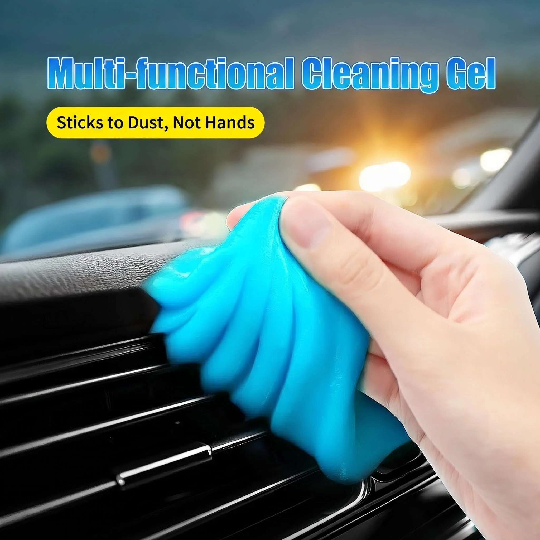 Car Cleaning Gel Blue Crystal Auto Interior Detailing Putty Reusable Dust Removal Slime Keyboard Cleaner Air Vent Dust Catcher A
