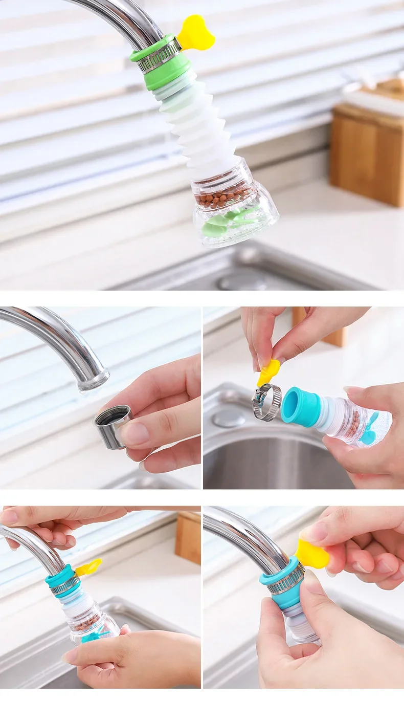 Home Kitchen Retractable Carbon Faucet Mini Tap Water Clean Filter Purifier Filtration Cartridge Carbon Water Filter for Kitchen