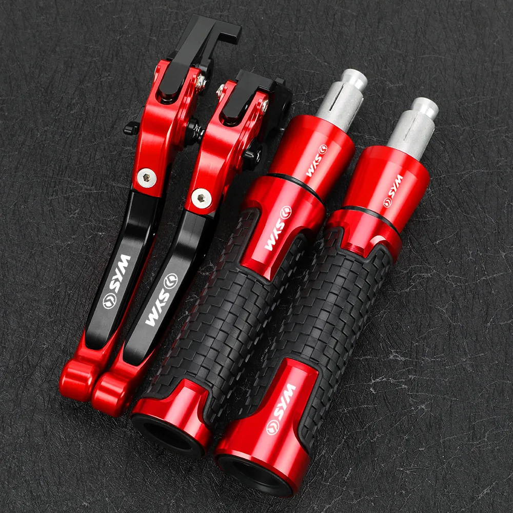 Motorcycle Foldable Brake Clutch Levers 22MM 24MM Handlebar Knobs Handle Grips Ends For SYM Citycom 300i 2013 2014 2015 2016