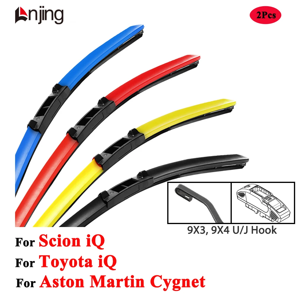 

LNJING Colorful Wiper Blades For Toyota Scion IQ Aston Martin Cygnet 2009 2010 2011 2012 2013 2015 2019 Car Accessories Parts