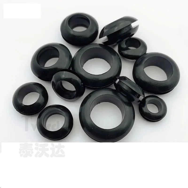 

O-ring 3~80mmBlack/White Rubber Seal Double Sided Protective Coil Out Hole Wire For Protects Wire Cable Hardware Tools