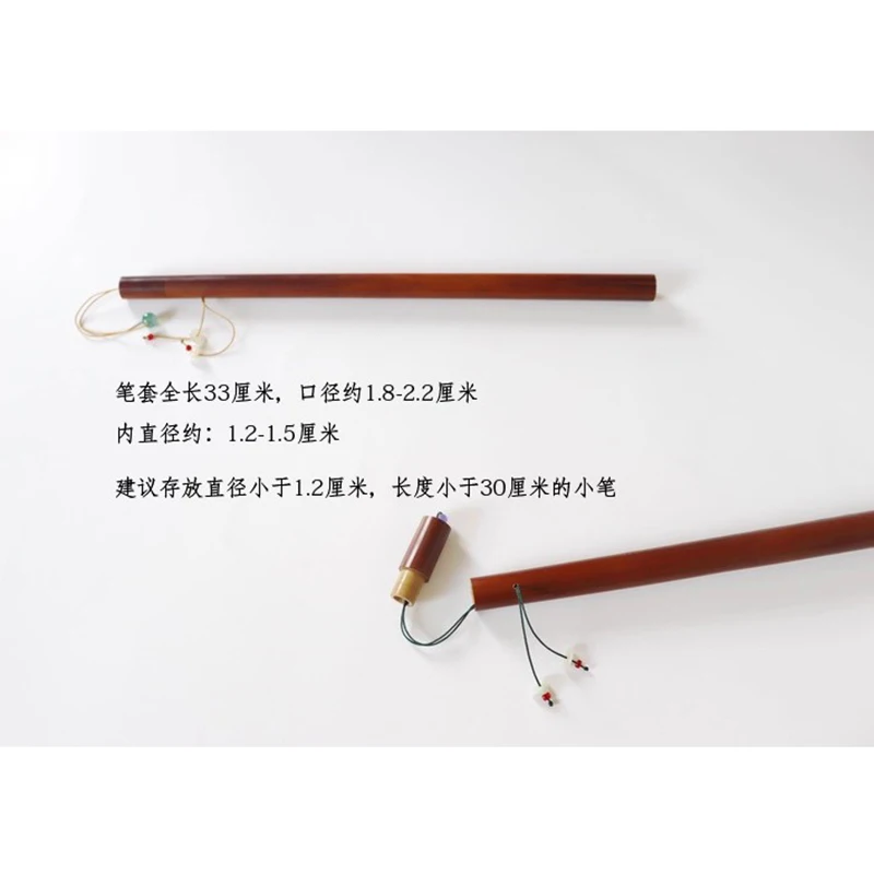 Chinese Style Bamboo Brush Holder, Portable Multi-function Stationery Box, Travel Organizer for Calligraphy, Eco-friendly Gift